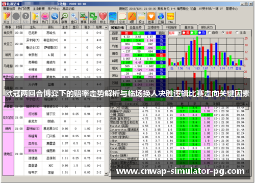 欧冠两回合博弈下的赔率走势解析与临场换人决胜逻辑比赛走向关键因素 欧冠两回合博弈下的赔率走势解析与临场换人决胜逻辑比赛走向关键因素